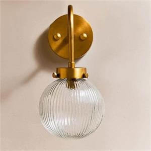 Nkuku Konnie Bathroom Wall Lamp Globe Clear